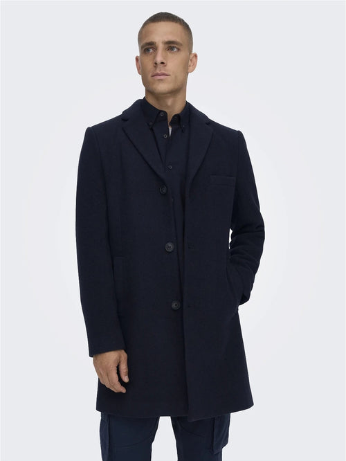 Jaylon Wool Jacket - Dark Navy - TeeShoppen Group™ - Jacket - Only & Sons