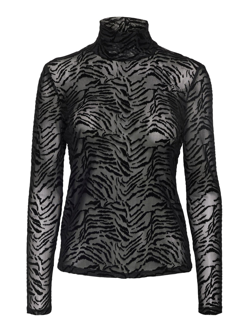 Koko High Neck Top - Schwarzer Tiger