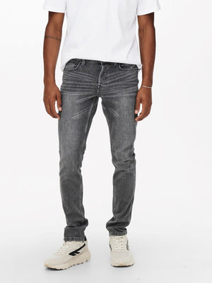 Loom Life Slim Jeans - Gray Denim - TeeShoppen Group™ - Jeans - Only & Sons