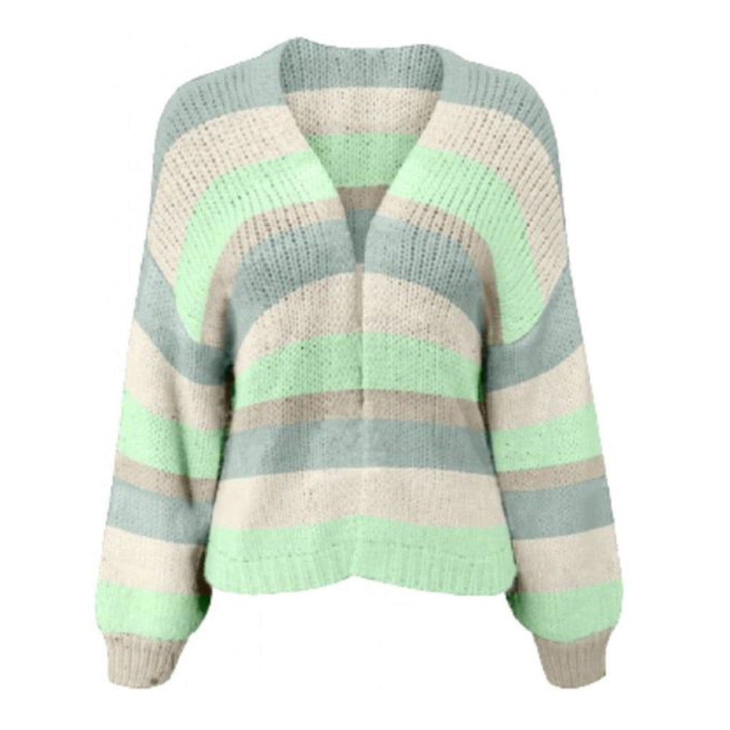 Maby Cardigan - Green -Bege