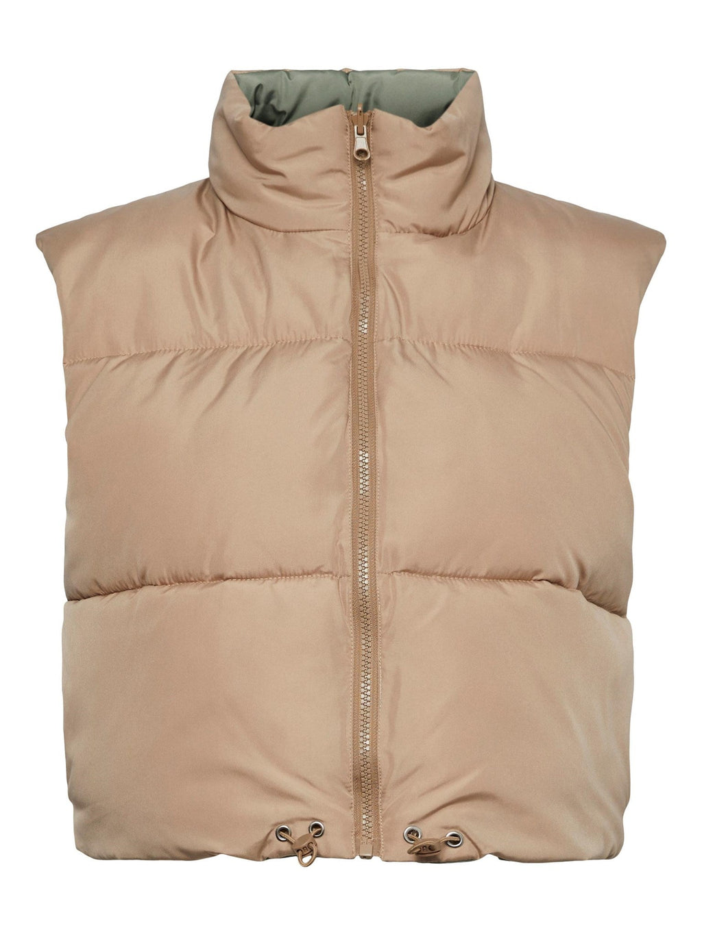 Nadia Short Puffer Weste - Silver Mink