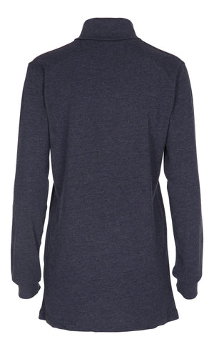 Roll collar sweater - Heather blue - TeeShoppen Group™ - Knitwear - TeeShoppen