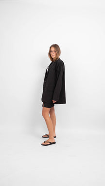 Größe Oversized Blazer - Schwarz