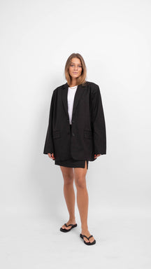 Größe Oversized Blazer - Schwarz